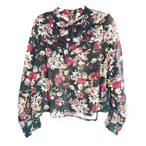 2/$30 Vintage-Inspired XL Romantic Floral Blouse With Ruffles By True Destiny